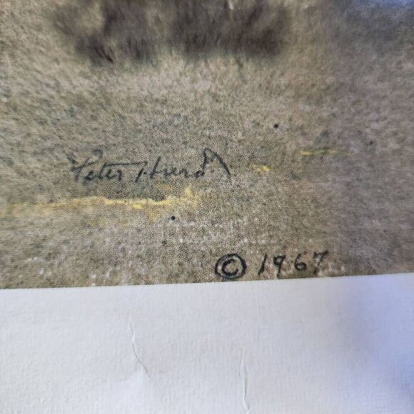 Peter Hurd The Little Circus print 1967 San Patricio New Mexico landscape art - Picture 4 of 8